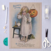 ヴィンテージハロウィーングリーティングカードの切り離し 薄葉紙 (クラフト)
