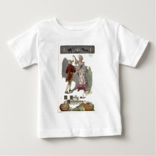 ヴィンテージハロウィーングリーティングカードクラシックのポスター ベビーTシャツ
