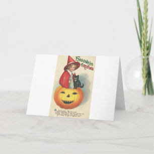 ヴィンテージハロウィーングリーティングカードクラシックポスター カード
