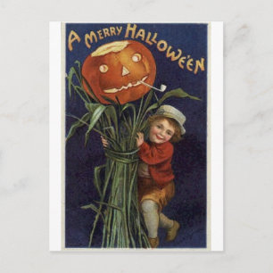 ヴィンテージハロウィーングリーティングカードクラシックポスター ポストカード