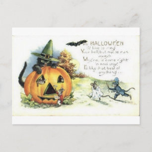 ヴィンテージハロウィーングリーティングカードクラシックポスター ポストカード