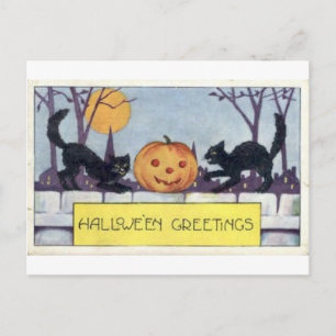 ヴィンテージハロウィーングリーティングカードクラシックポスター ポストカード
