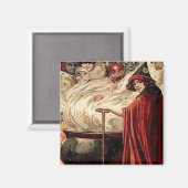 ヴィンテージハロウィーンコルドロン魔法 マグネット (正面/裏面)