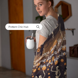 ヴィンテージハロウィーンゴシックのスケルトンモダンダンス フリースブランケット