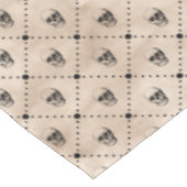 ヴィンテージハロウィーンゴシックスカルグリッド テーブルクロス (アングル)