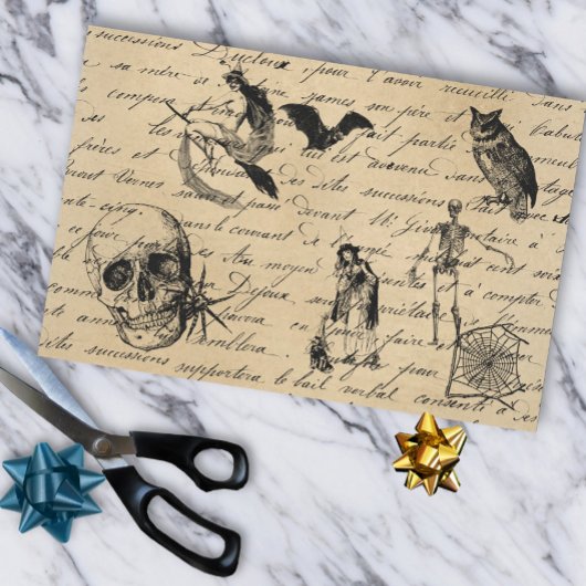 ヴィンテージハロウィーンゴシックデコペビクトリアン 薄葉紙