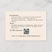 ヴィンテージハロウィーンゴシック結婚QRCの詳細 エンクロージャーカード (裏面)