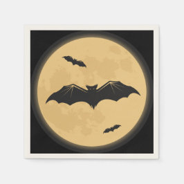 ヴィンテージハロウィーンシルエットデザイン スタンダードカクテルナプキン