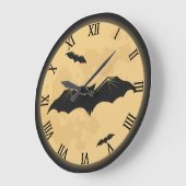 ヴィンテージハロウィーンシルエットデザイン ラージ壁時計 (傾斜)
