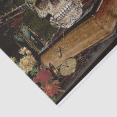 ヴィンテージハロウィーンシーンデコページスカルエフェメラ 薄葉紙 (詳細)