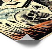 ヴィンテージハロウィーンシーン：シーズンを受け不気味入れる！ ポスター (角)