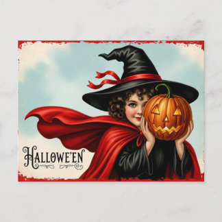 ヴィンテージハロウィーンスイートハート ポストカード