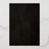 ヴィンテージハロウィーンスカルのTop Hatパーティー招待 箔招待状 (裏面)