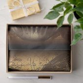 ヴィンテージハロウィーンスカルシャビー不気味デクページ 薄葉紙 (ギフト)