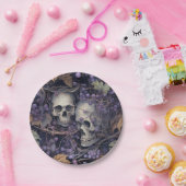 ヴィンテージハロウィーンスカル ペーパープレート (パーティー)