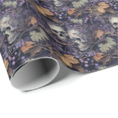 ヴィンテージハロウィーンスカル ラッピングペーパー (ロールコーナー)