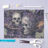 ヴィンテージハロウィーンスカル 薄葉紙 (クラフト)