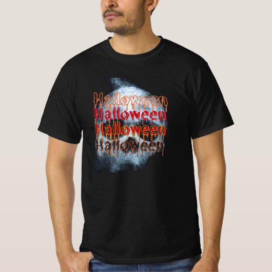 ヴィンテージハロウィーンスカル Tシャツ (正面)