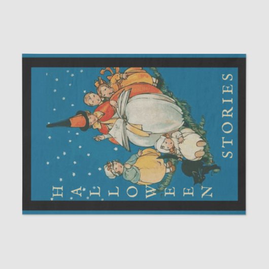 ヴィンテージハロウィーンストーリータイムリトルウィッチブラックキャット 薄葉紙 (正面)