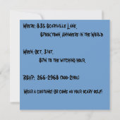 ヴィンテージハロウィーンスピリット招待状 招待状 (裏面)