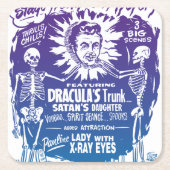 ヴィンテージハロウィーンスプック謎の神殿 スクエアペーパーコースター (正面)