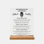 ヴィンテージハロウィーンスポオクタキュラシグネチャーカクテル アクリルサイン (正面)