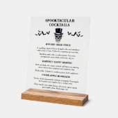 ヴィンテージハロウィーンスポオクタキュラシグネチャーカクテル アクリルサイン (傾斜)