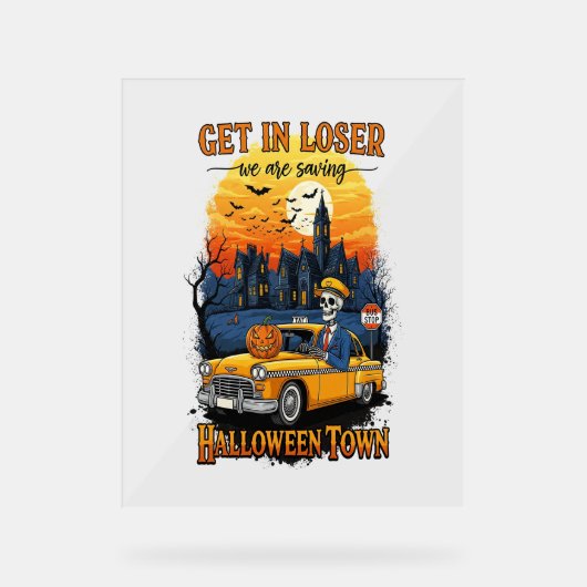 ヴィンテージハロウィーンスポックショー アクリルサイン (正面)