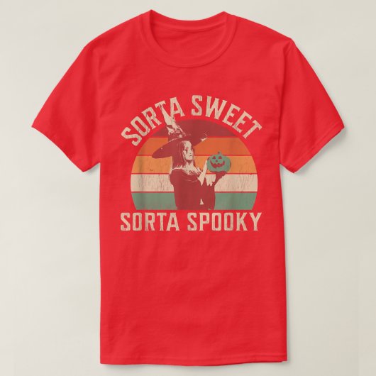 ヴィンテージハロウィーンソ不気味ルタソルタスウィートウィッチ Tシャツ (デザイン正面)