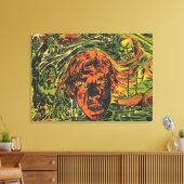 ヴィンテージハロウィーンゾンビズグラフィッティ通りアート キャンバスプリント (インサイチュ (リビング))