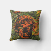 ヴィンテージハロウィーンゾンビズグラフィッティ通りアート クッション (裏面)