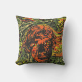 ヴィンテージハロウィーンゾンビズグラフィッティ通りアート クッション (正面)