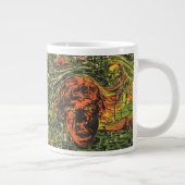 ヴィンテージハロウィーンゾンビズグラフィッティ通りアート ジャンボコーヒーマグカップ (右)