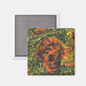 ヴィンテージハロウィーンゾンビズグラフィッティ通りアート マグネット (正面/裏面)