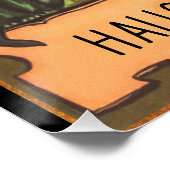 ヴィンテージハロウィーンタイムダークウィッチグリーティング ポスター (コーナー)