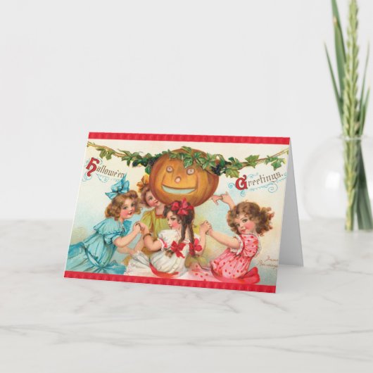 ヴィンテージハロウィーンダンスカード カード (正面)