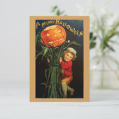 ヴィンテージハロウィーンチャイルドホールカボチャかかし (スタンド正面)