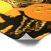 ヴィンテージハロウィーンツリーポスター ポスター (角)