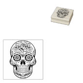 ヴィンテージハロウィーンデイオブザデッドスカル ラバースタンプ (押印)