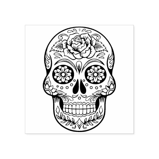 ヴィンテージハロウィーンデイオブザデッドスカル ラバースタンプ (インプリント)