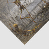 ヴィンテージハロウィーンデコページ踊りスケルトン 薄葉紙 (詳細)