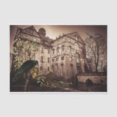 ヴィンテージハロウィーンデコペ幽霊のよく出るージハウス 薄葉紙 (正面)