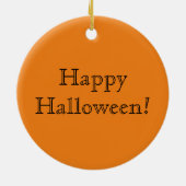 ヴィンテージハロウィーンデコレーションブラックキャットI セラミックオーナメント (裏面)