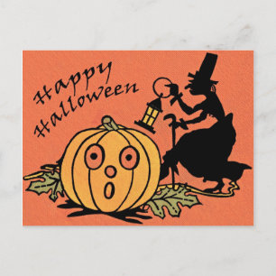 ヴィンテージハロウィーンデザインはがき ポストカード
