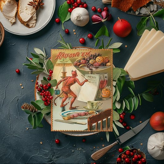 ヴィンテージハロウィーンデビルズメニュー シーズンカード