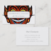 ヴィンテージハロウィーンデビルヘッド 名刺 (正面/裏面)