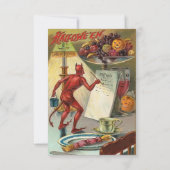 ヴィンテージハロウィーンデビル招待状 招待状 (裏面)