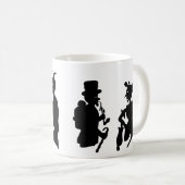 ヴィンテージハロウィーンデーモンデビルシルエット コーヒーマグカップ (正面右)