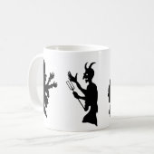 ヴィンテージハロウィーンデーモンデビルシルエット コーヒーマグカップ (正面左)