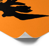 ヴィンテージハロウィーンデーモンデビルシルエット ポスター (角)